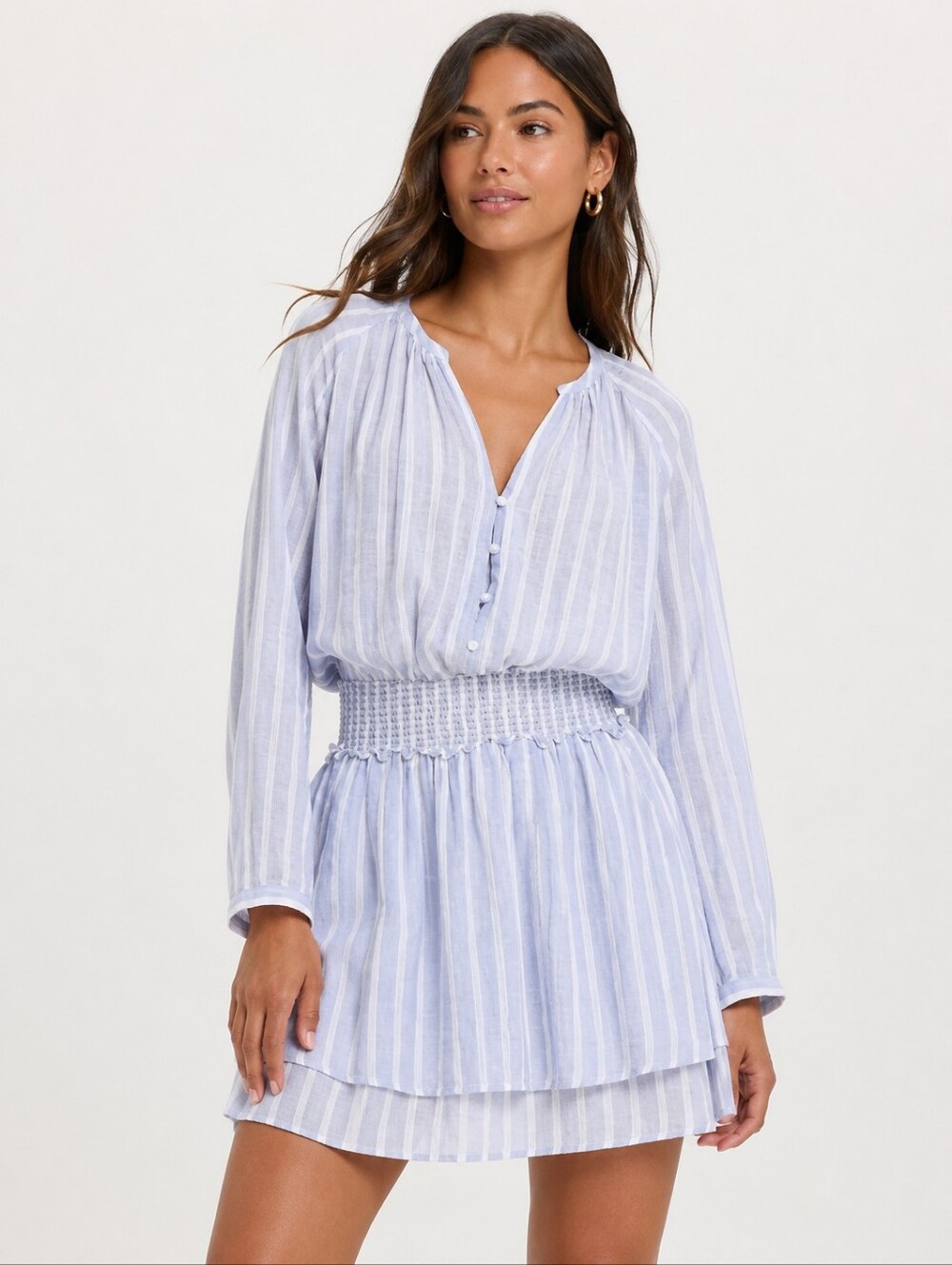 ❤️ RAILS LINEN BLEND JASMINE DRESS - TIBET STRIPE SMOCKED, SMALL